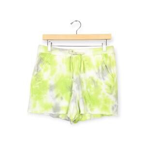 Free People Intimately Green Tie Dye Kelly Washed Drawstring Shorts Size M